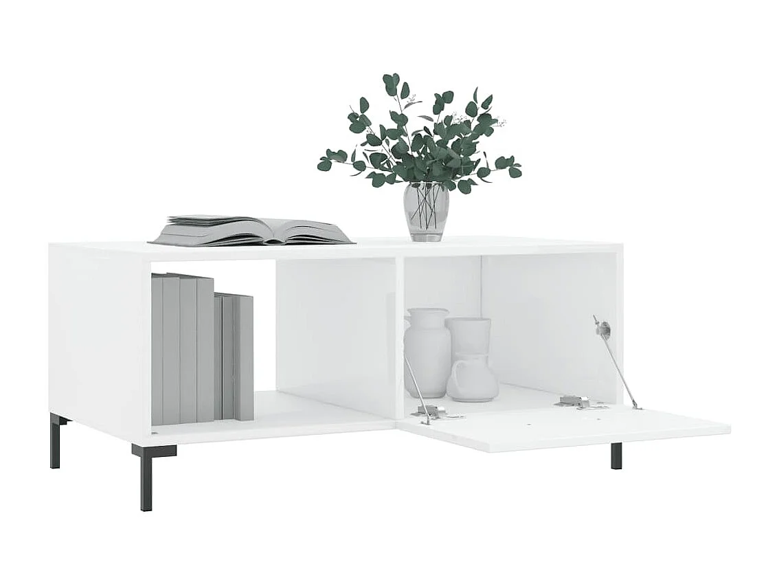 Mesa de centro | Mesa auxiliar madera de ingeniería negra 80x54x40 cm SHL4691