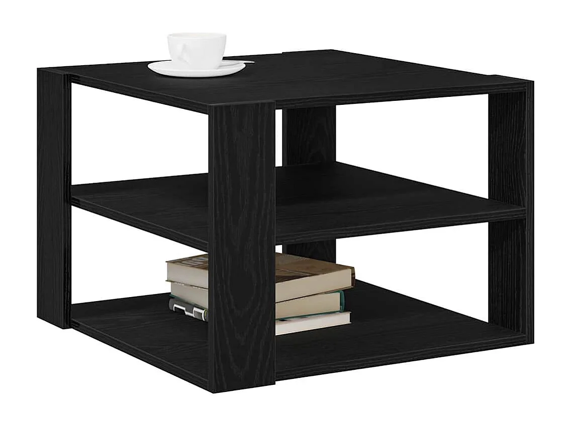 Mesa de centro-Mesa auxiliar-Mesita de centro madera contrachapada blanco roble 103,5x60x35cm SHL1340