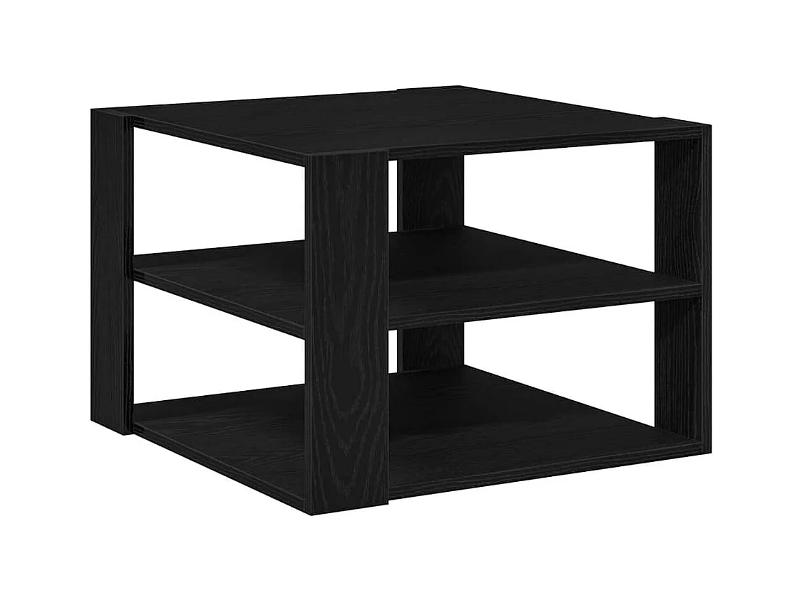 Table basse salon-Table d'appoint Bois noir 59,5x59,5x40 cm Bois reconstitué SHL92323