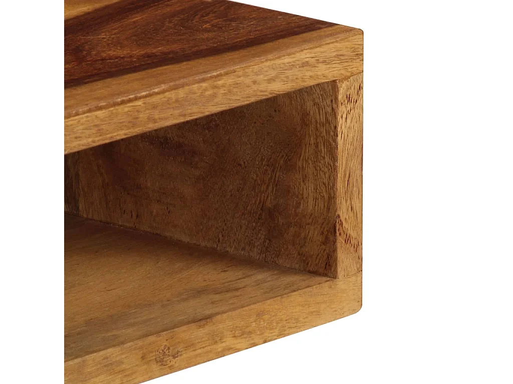 Mesa de centro | Mesa de café | Mesa auxiliar con cajón Marrón y Negro 80x54x40 cm SHL3496