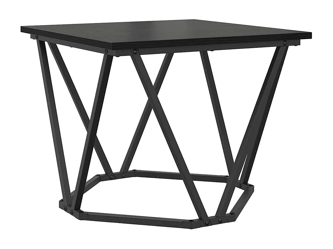 Mesa de centro 3 pcs Carvalho preto 50x50x40 cm