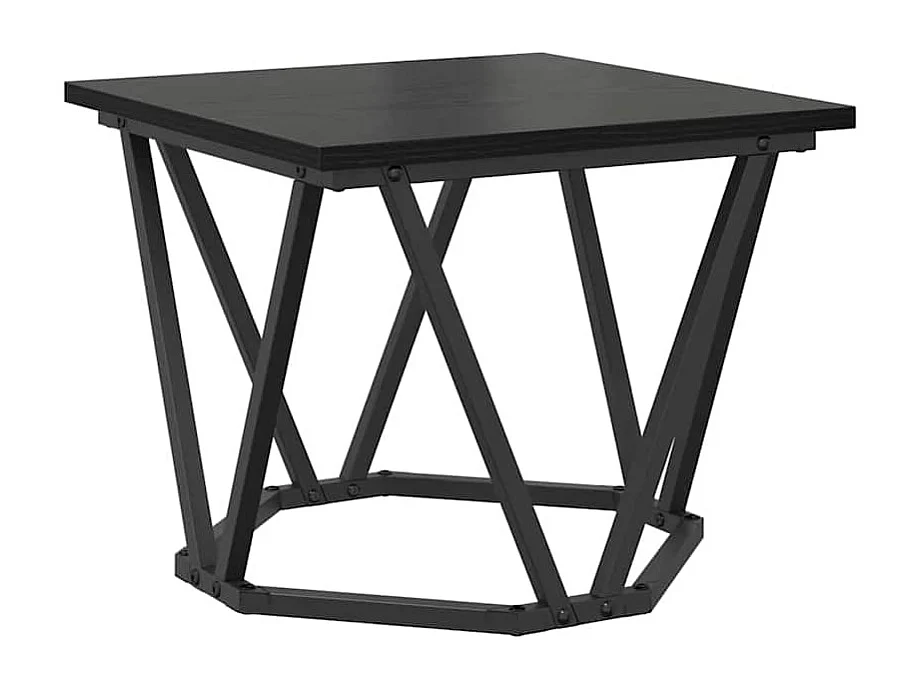 Mesa de centro 3 pcs Carvalho preto 50x50x40 cm