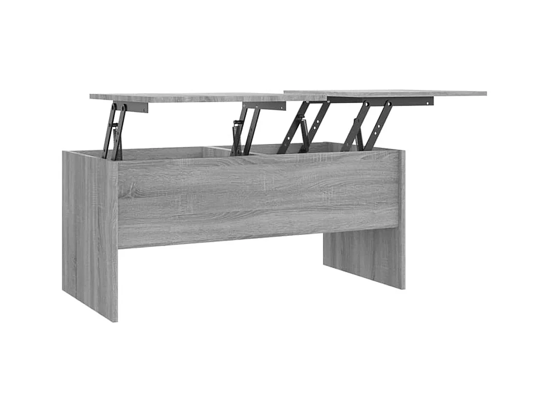 Mesa de centro | Mesa de apoio 102x50.5x46.5 cm madeira processada sonoma cinza