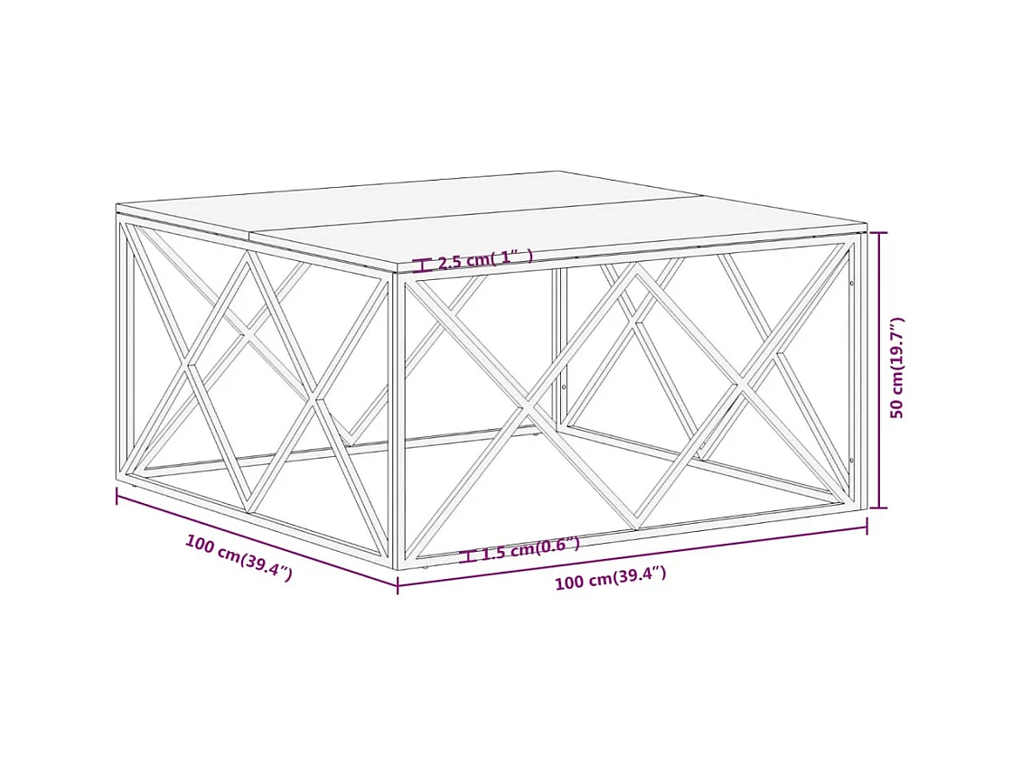 Mesa de centro | Mesa auxiliar con Infinity LED gris hormigón 50x50x50 cm SHL2137