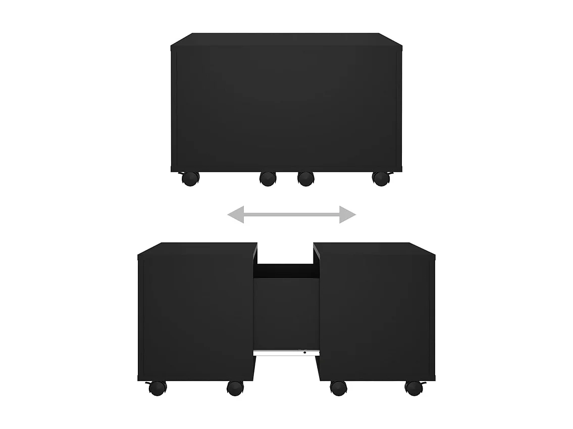 Table basse salon-Table d'appoint noir 60x60x38 cm bois d'ingénierie SHL93513