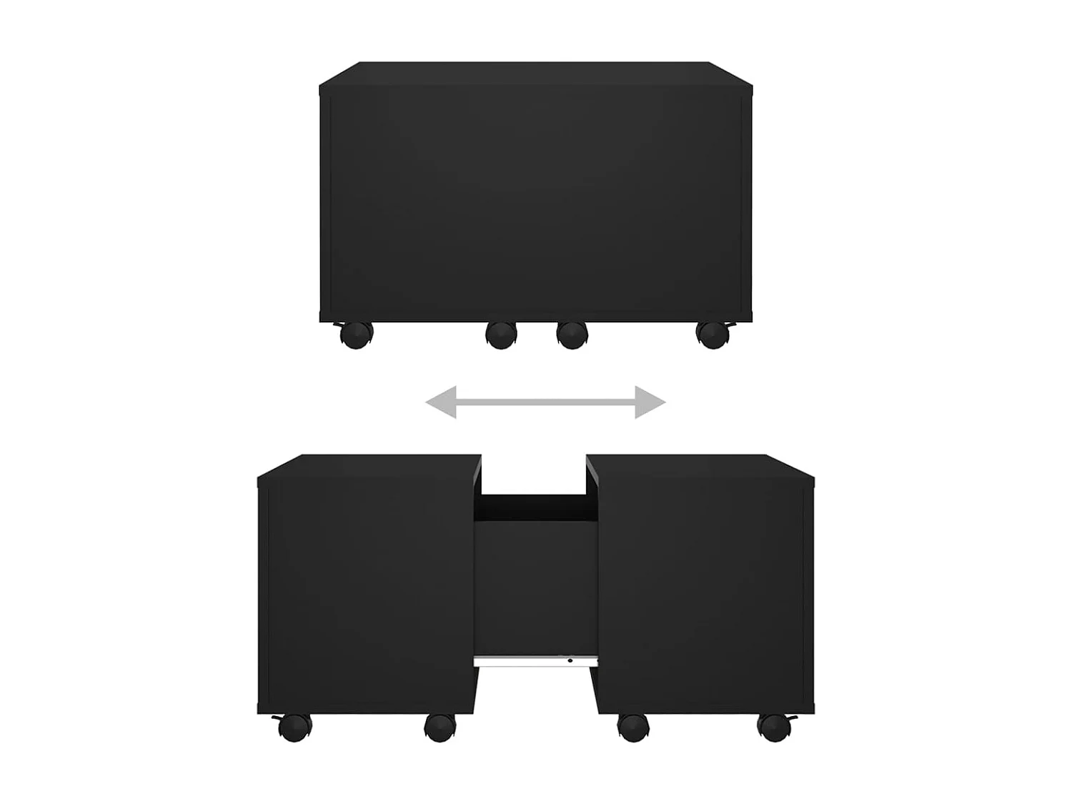 Table basse salon-Table d'appoint noir 60x60x38 cm bois d'ingénierie SHL93513