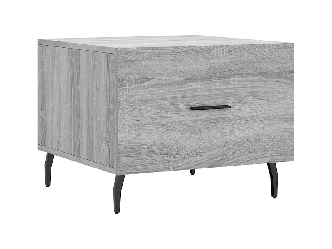 Salontafel | Woonkamertafel | Bijzettafel 50x50x40 cm bewerkt hout grijs sonoma eiken