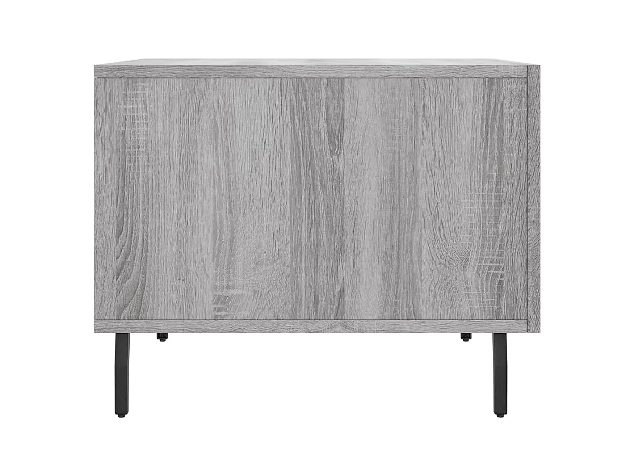 Salontafel | Woonkamertafel | Bijzettafel 50x50x40 cm bewerkt hout grijs sonoma eiken
