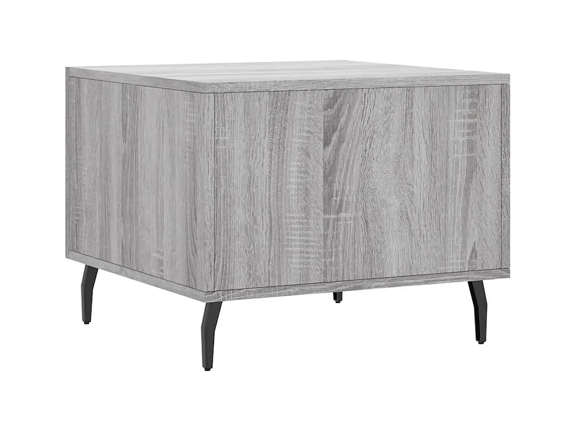 Salontafel | Woonkamertafel | Bijzettafel 50x50x40 cm bewerkt hout grijs sonoma eiken
