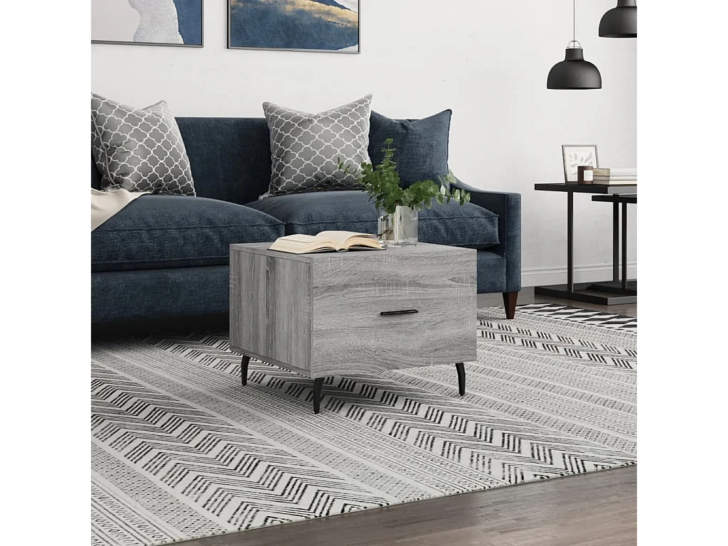 Table basse salon-Table d'appoint Sonoma gris 50x50x40 cm Bois d'ingénierie SHL94279