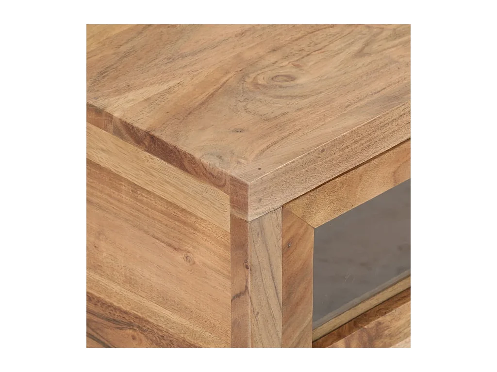 Mesa de centro | Mesa auxiliar 2 uds madera ingeniería blanco brillo 50x50x40cm SHL2595