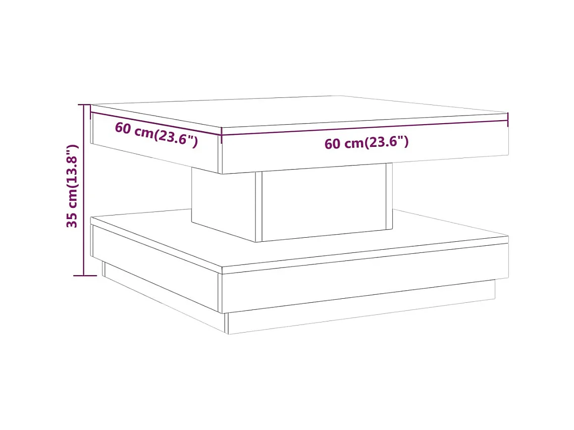 Mesa de centro | Mesa de café | Mesa auxiliar Multicolor 80x54x45 cm madera maciza reciclada SHL478019