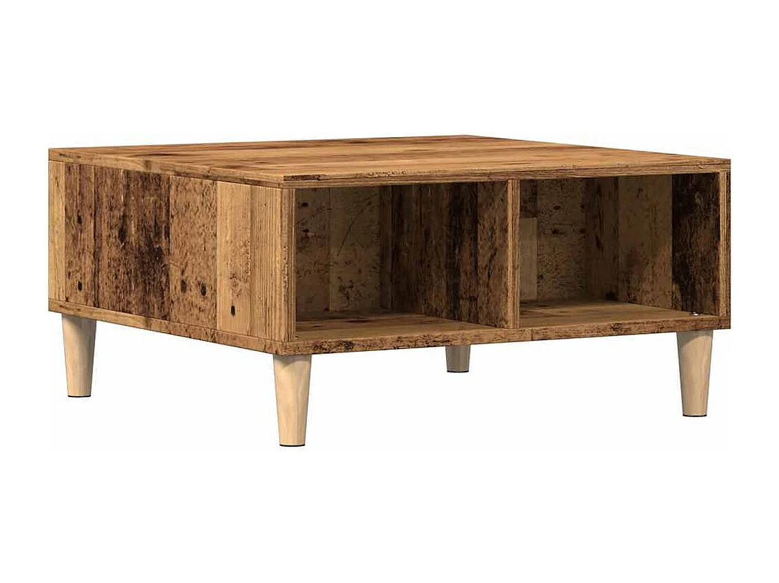 Couchtisch-Wohnzimmertisch-Beistelltische Altholz-Optik 60x60x30 cm Holzwerkstoff SHL53270