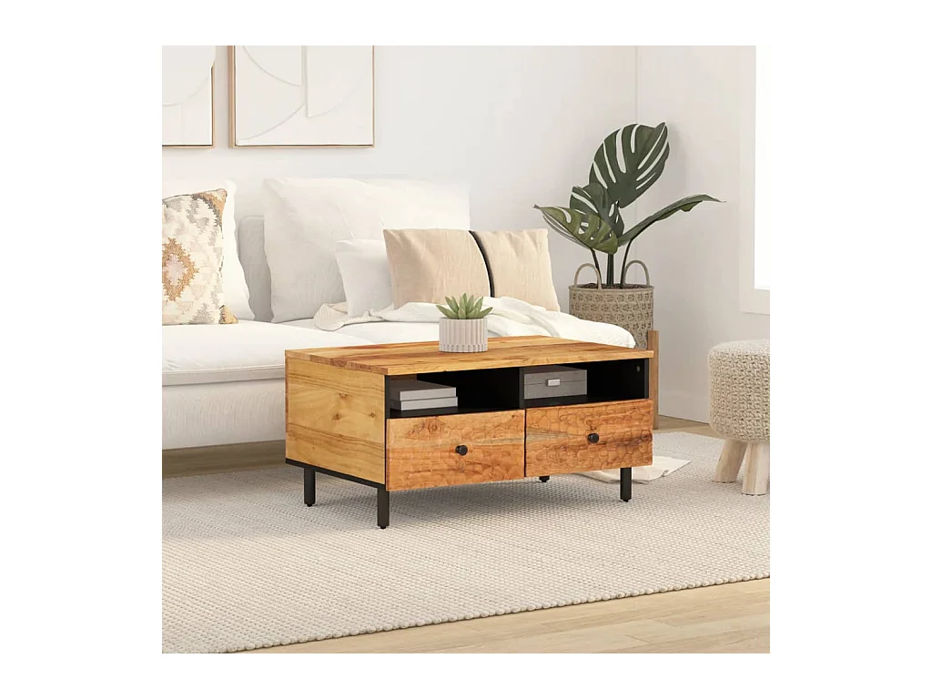 Mesa de centro | Mesa auxiliar con Infinity LED roble Sonoma 90x50x30 cm SHL1448