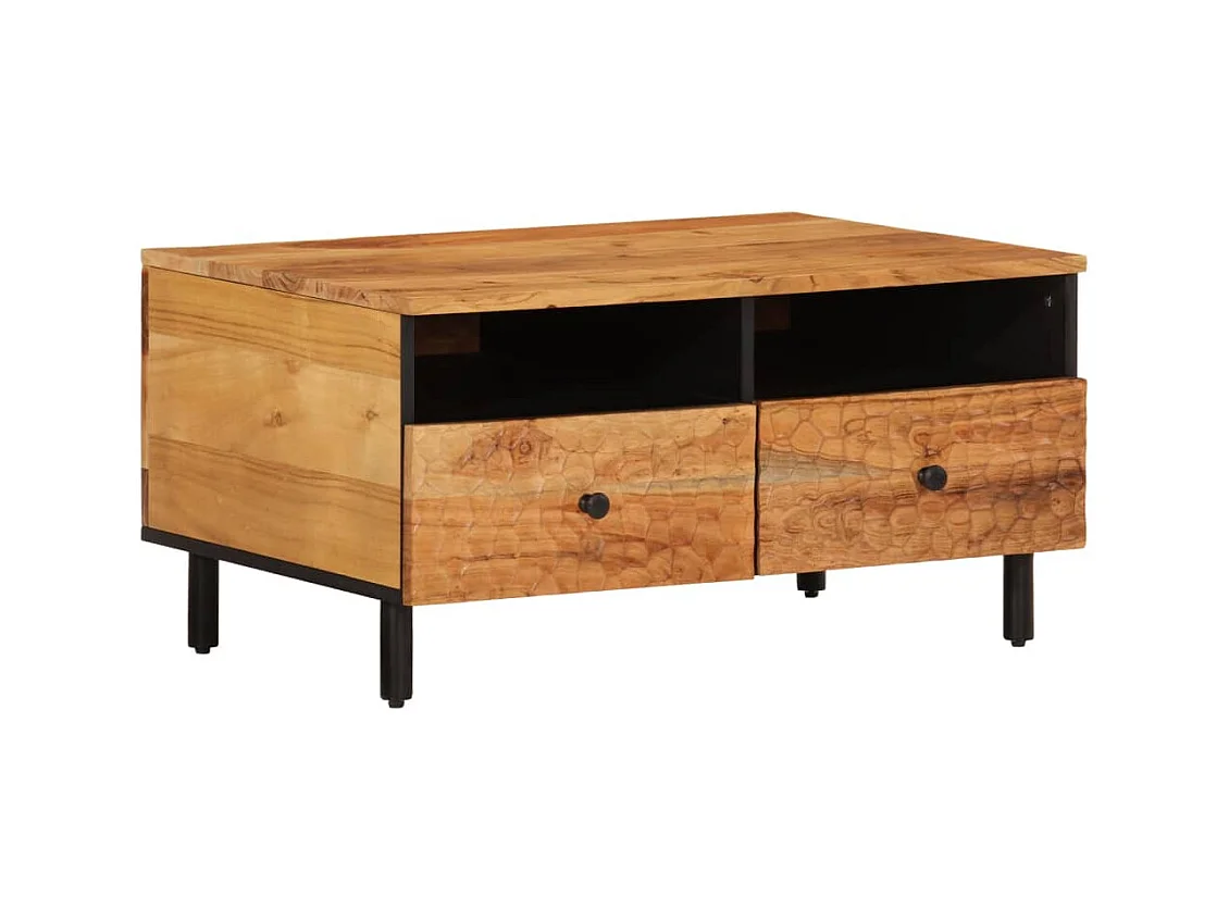 Table basse salon-Table d'appoint 80x54x40 cm bois massif d'acacia SHL3006