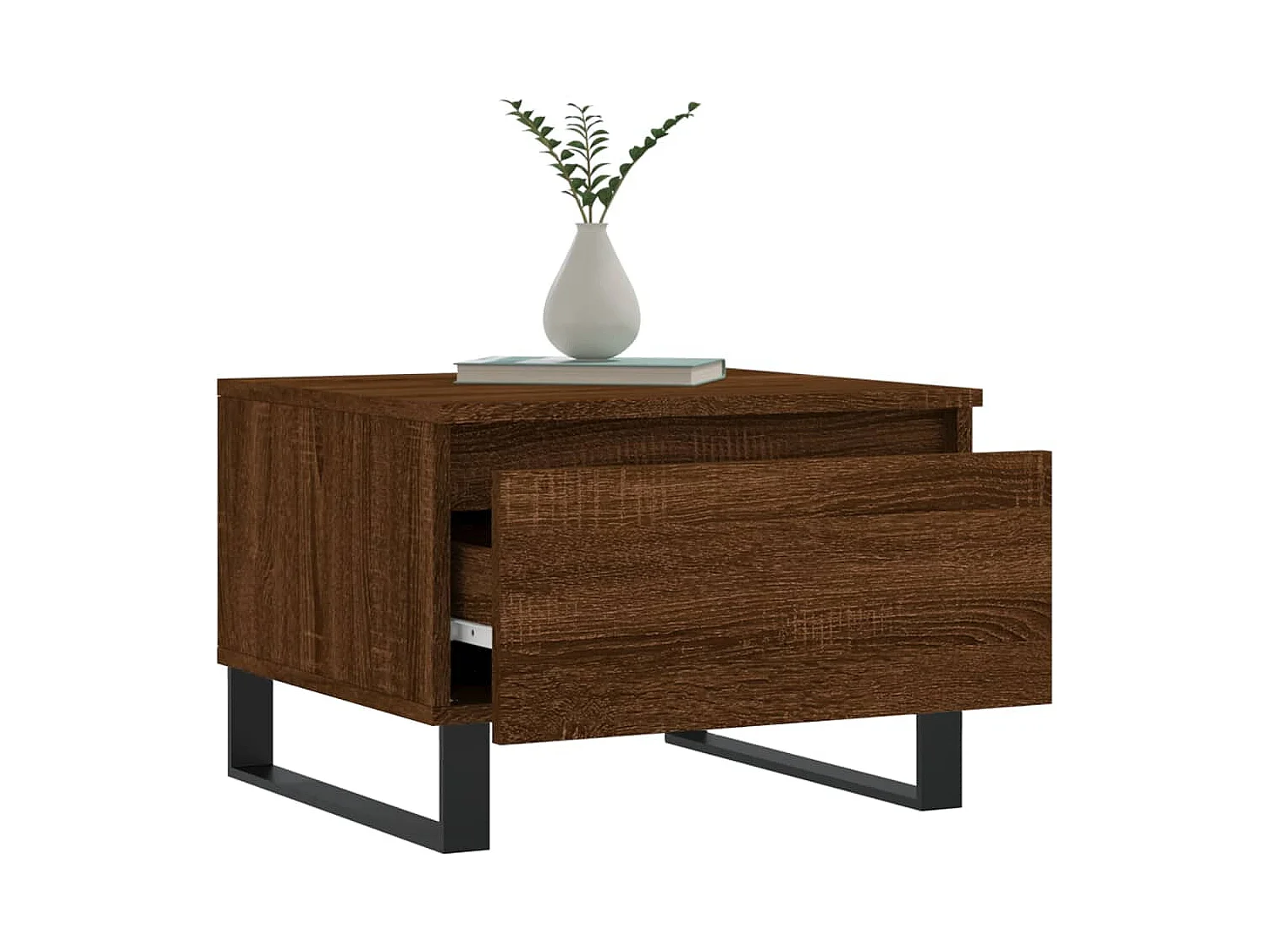 Conjunto de 2 Mesas de Centro | Mesa de apoio | Mesa de café 50x46x35 cm deriv. madeira carvalho castanho