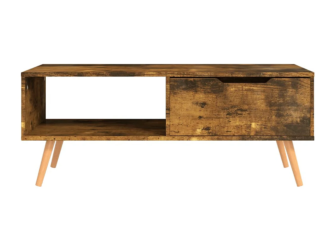 Table basse salon-Table d'appoint Chêne fumé 100x49,5x43 cm Bois d'ingénierie SHL24738