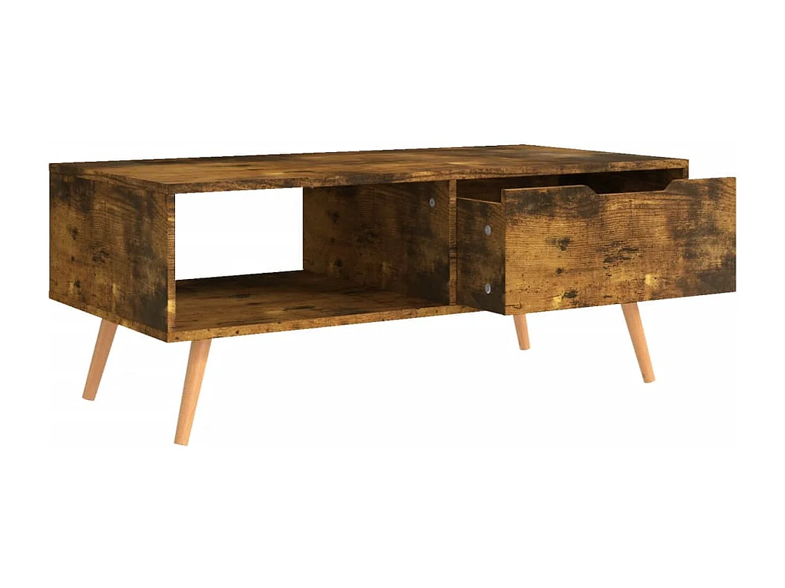Table basse salon-Table d'appoint Chêne fumé 100x49,5x43 cm Bois d'ingénierie SHL24738