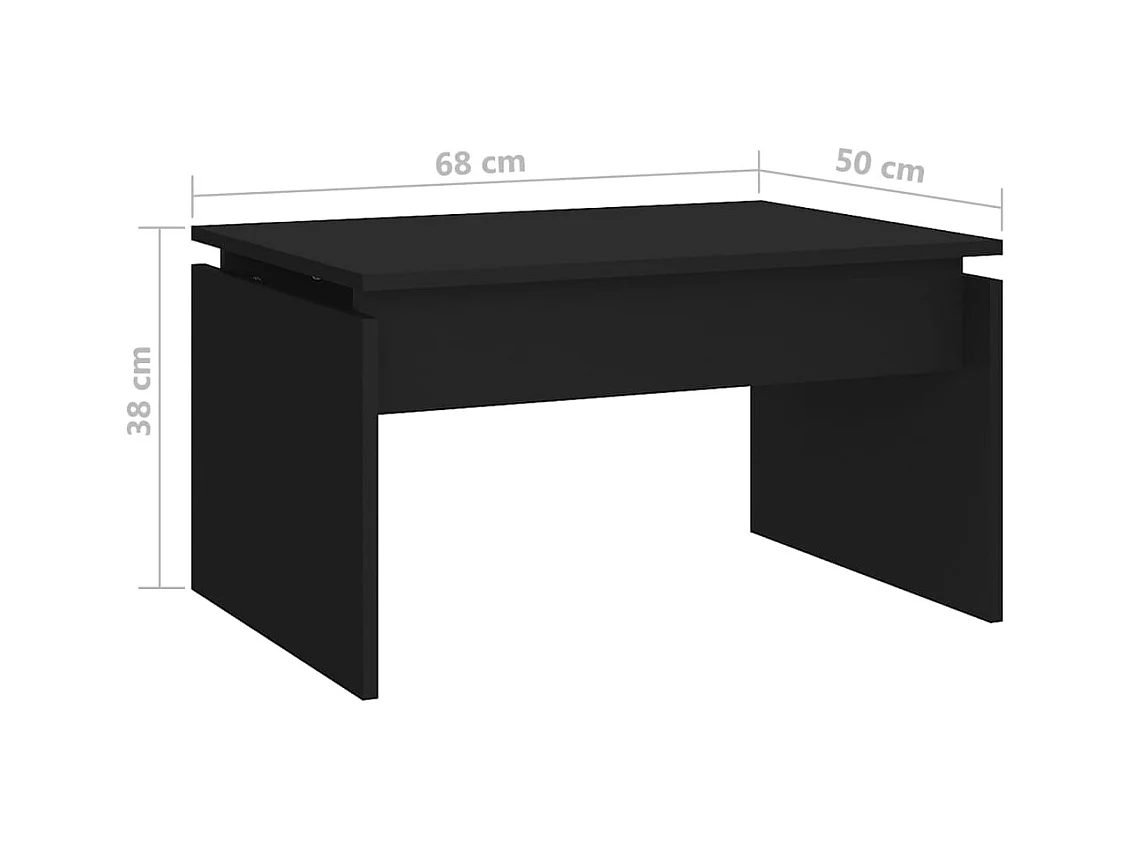 Mesa de centro | Mesa auxiliar de madera de ingeniería marrón roble 80x50x50 cm SHL1376