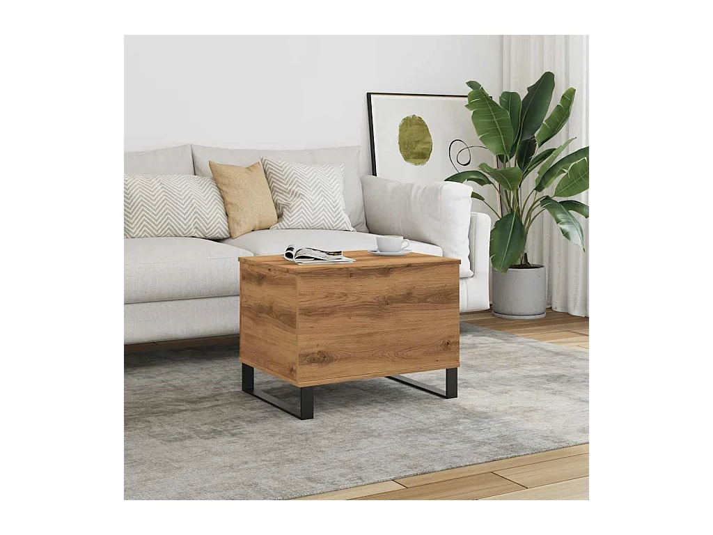 Mesa de centro-Mesa auxiliar vintage con almacenaje madera reciclada SHL779955