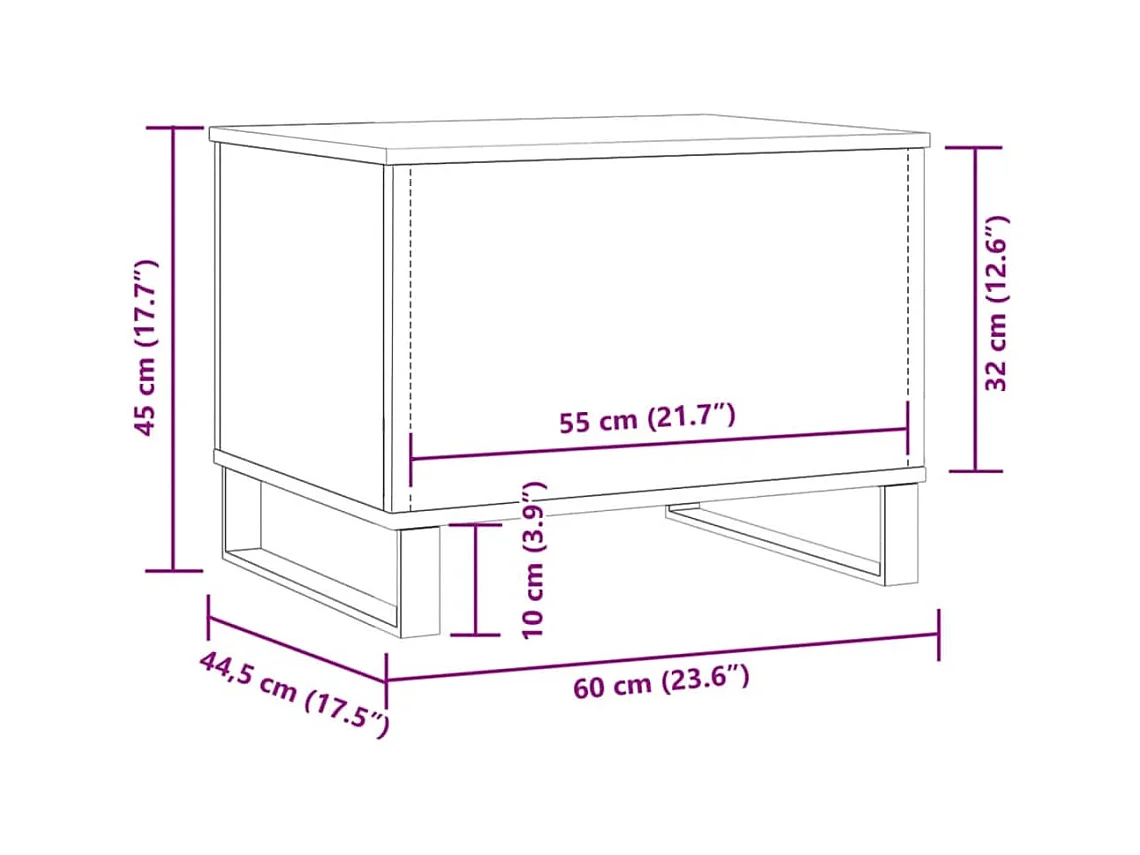 Mesa de centro-Mesa auxiliar vintage con almacenaje madera reciclada SHL779955
