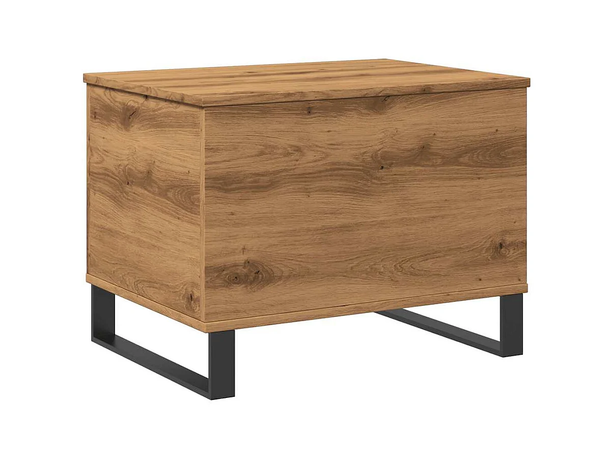 Table basse salon-Table d'appoint chêne artisanal 60x44,5x45 cm bois d'ingénierie SHL1392