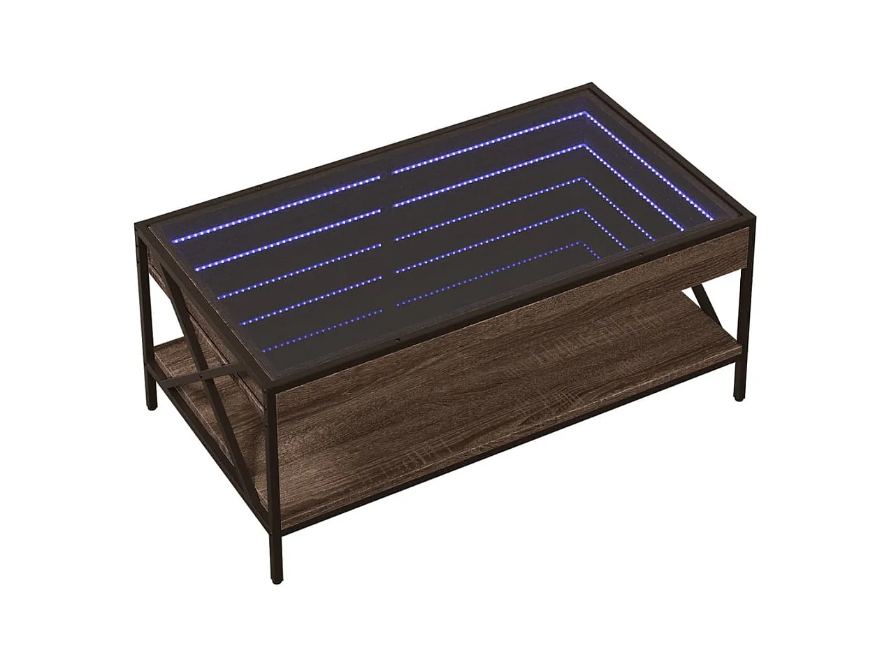 Mesa de centro-Mesa auxiliar madera de ingeniería roble marrón 40x40x43 cm SHL3098