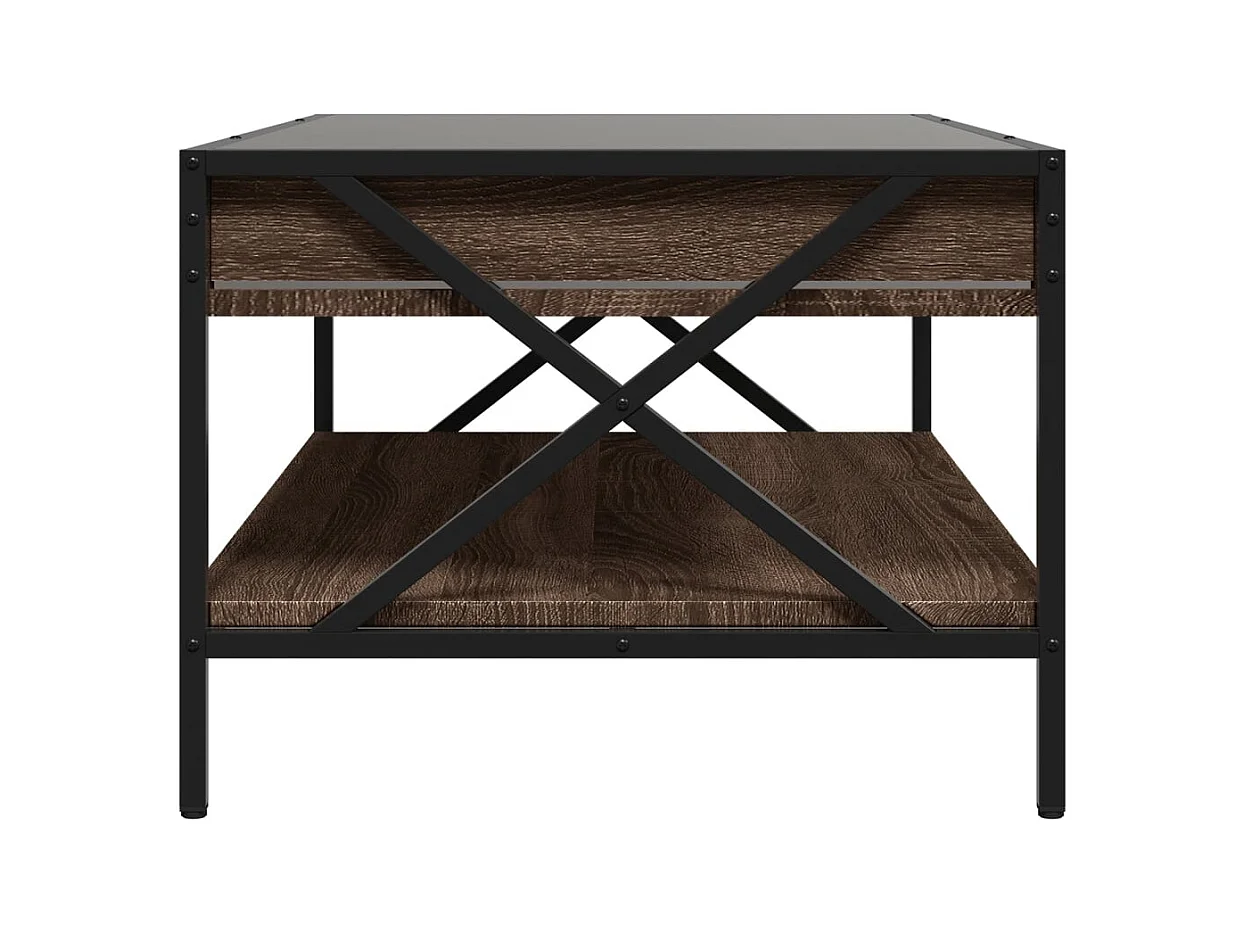 Mesa de centro-Mesa auxiliar madera de ingeniería roble marrón 40x40x43 cm SHL3098