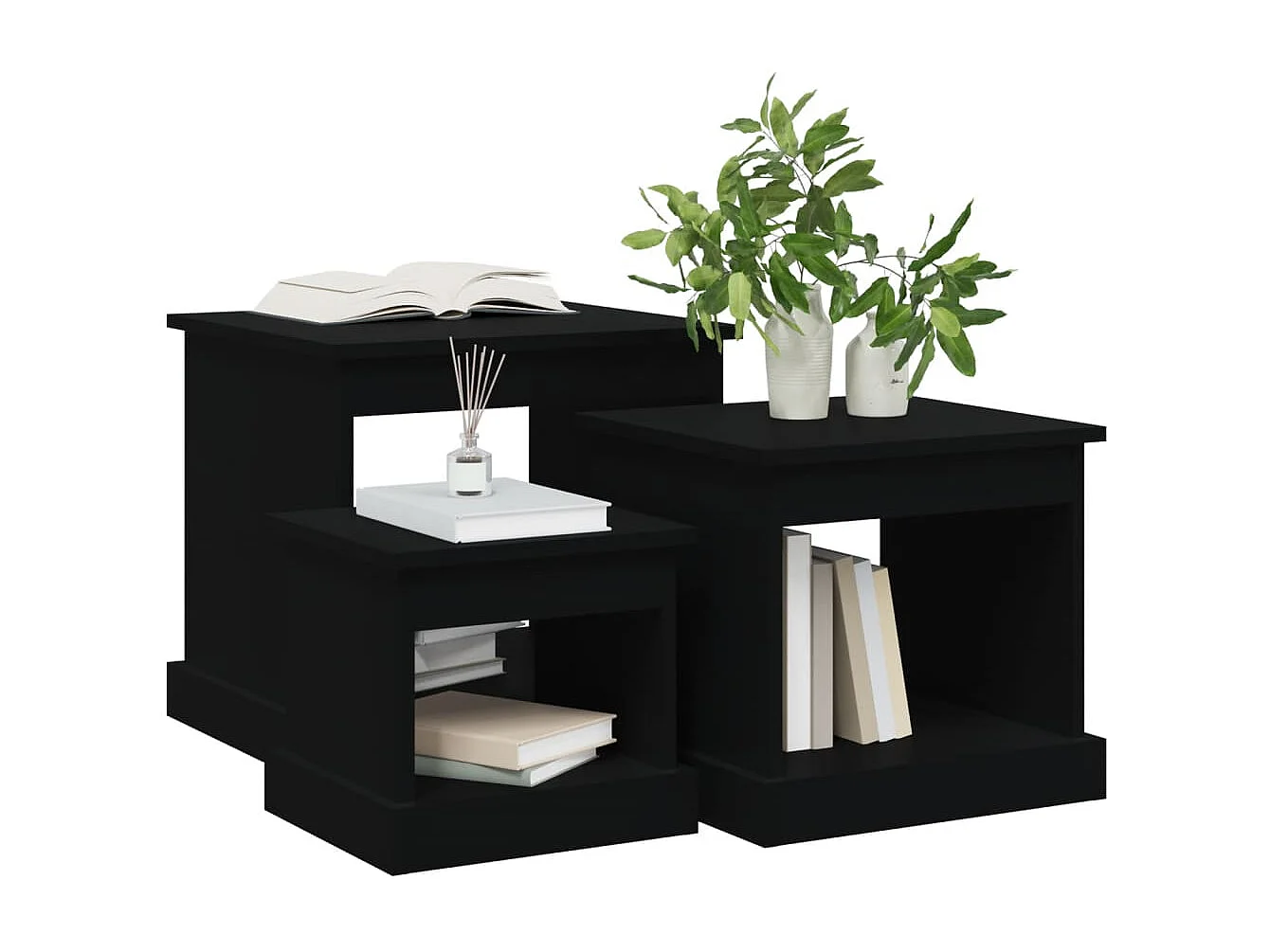 Mesa de centro | Mesa auxiliar madera contrachapada madera envejecida SHL3539