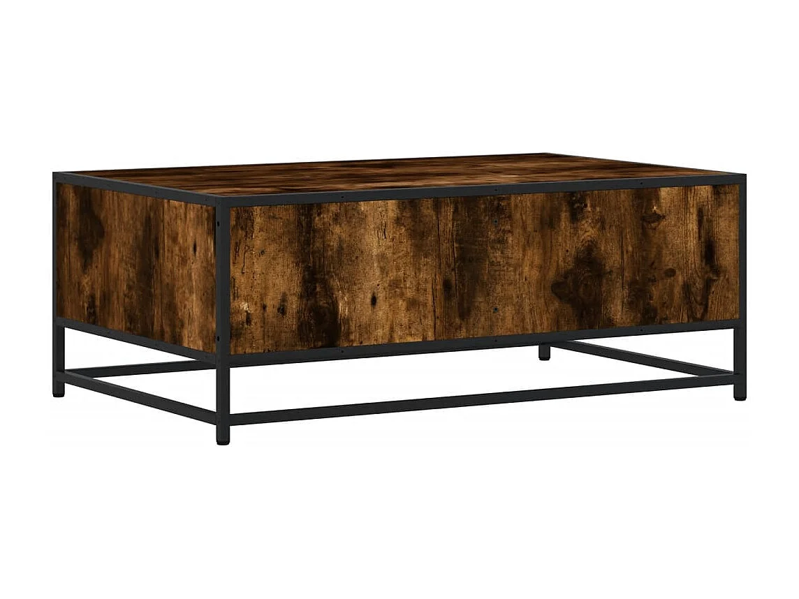 Mesa de centro | Mesa de apoio 90x57x35 cm deriv. madeira/metal carvalho fumado