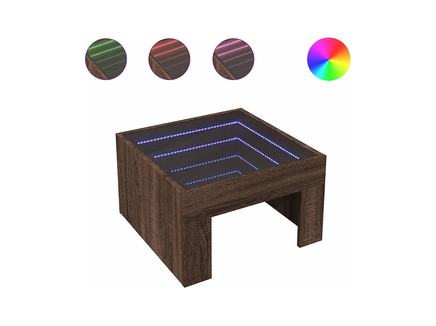 Mesa de centro-Mesa auxiliar madera de ingeniería blanca 55x55x43 cm SHL2369