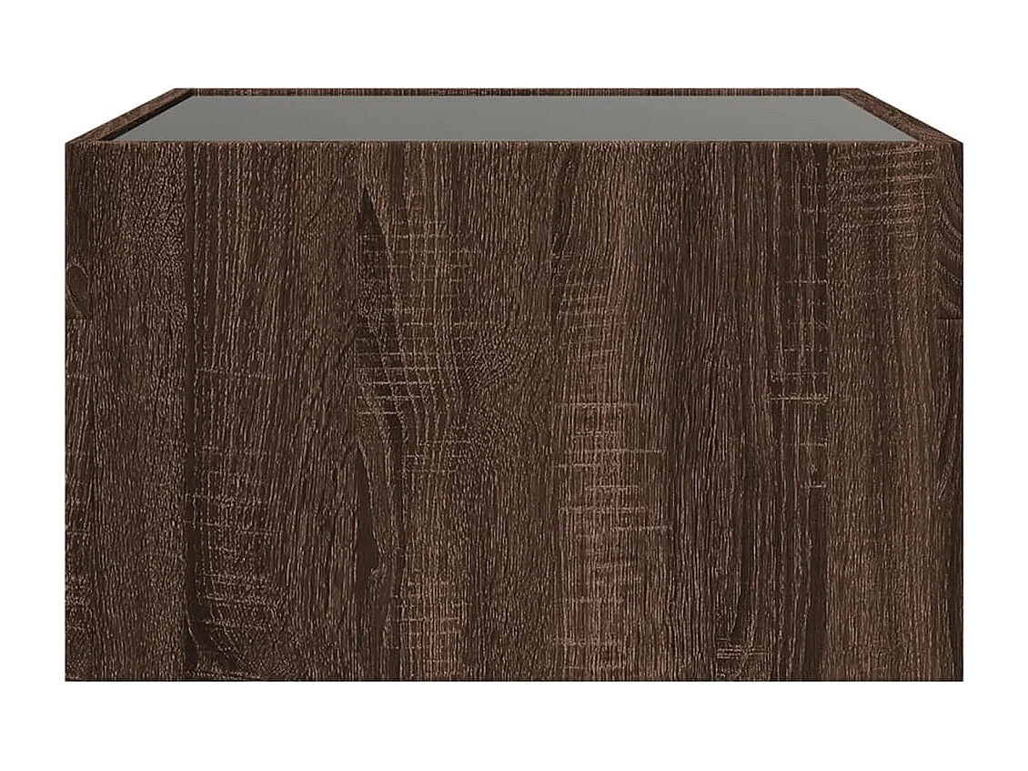 Couchtisch mit Infinity-LED | Beistelltische | Sofatisch Braun Eichen-Optik 50x50x30 cm SHL55395