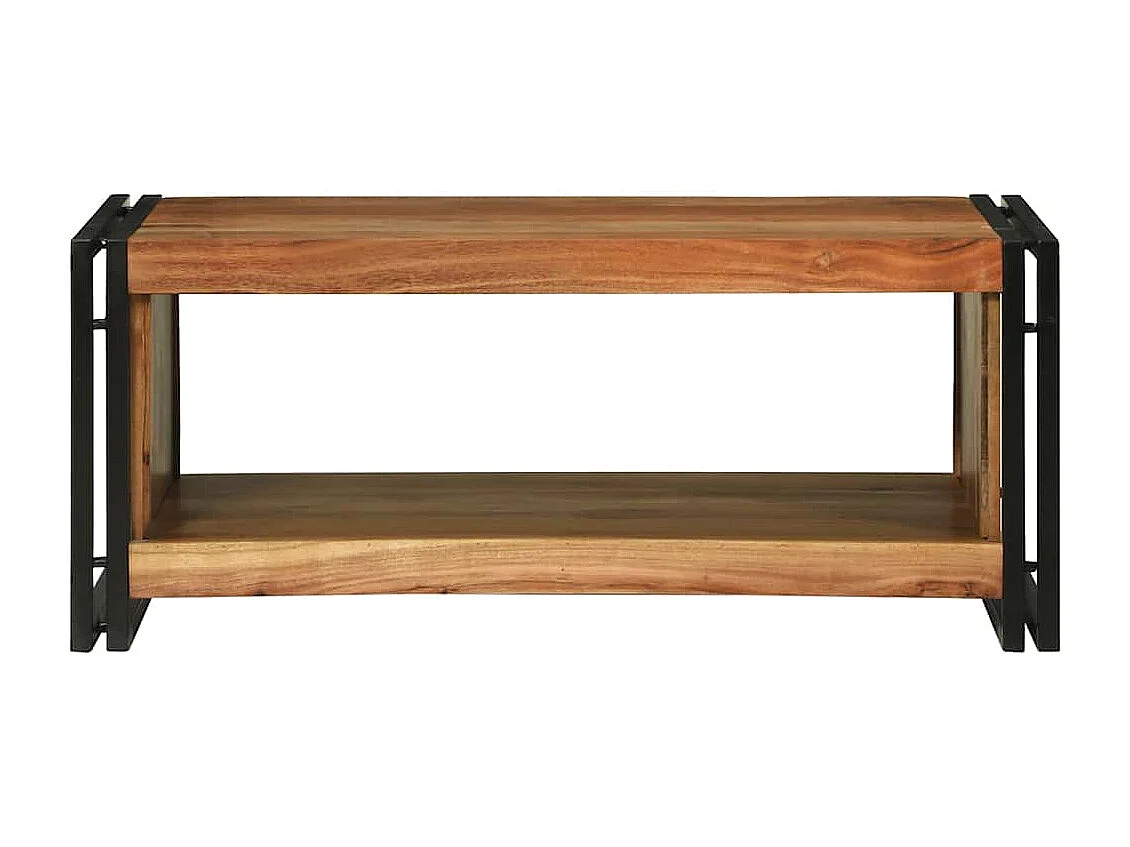 Couchtisch-Wohnzimmertisch-Beistelltische Braun 90x50x38 cm Akazie Massivholz SHL38254