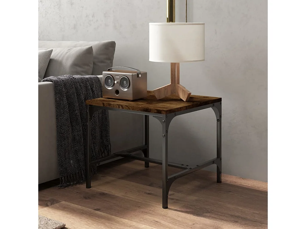 Mesa de centro | Mesa auxiliar madera contrachapada roble ahumado 90x50x35 cm SHL1796