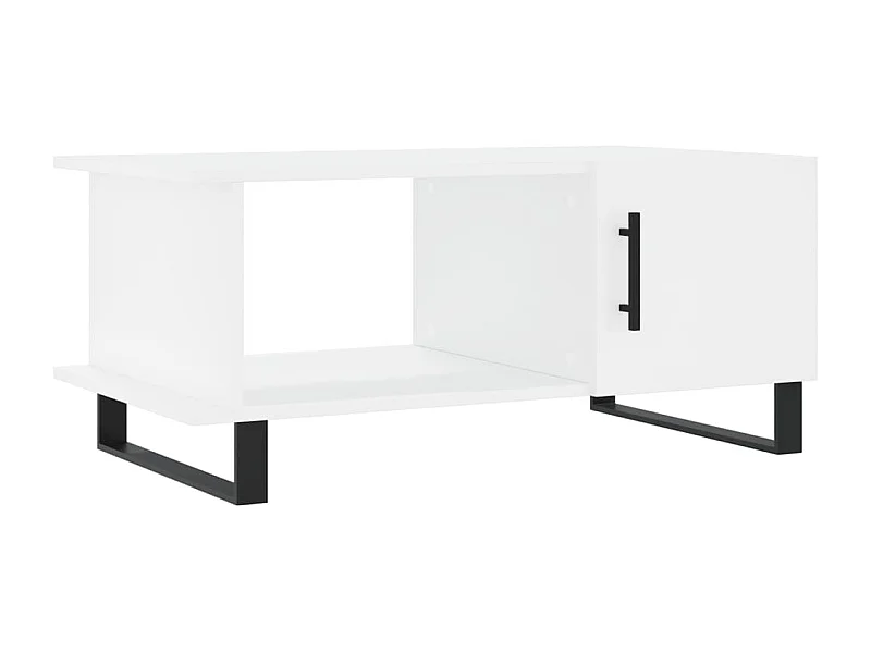 Mesa de centro | Mesa auxiliar madera de ingeniería y metal negro 70x50x50 cm SHL575037