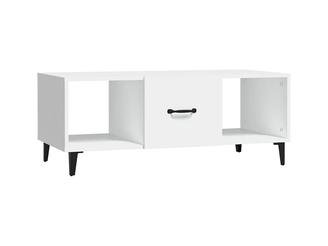 Table basse salon-Table d'appoint Blanc 102x50x40 cm Bois d'ingénierie SHL50535