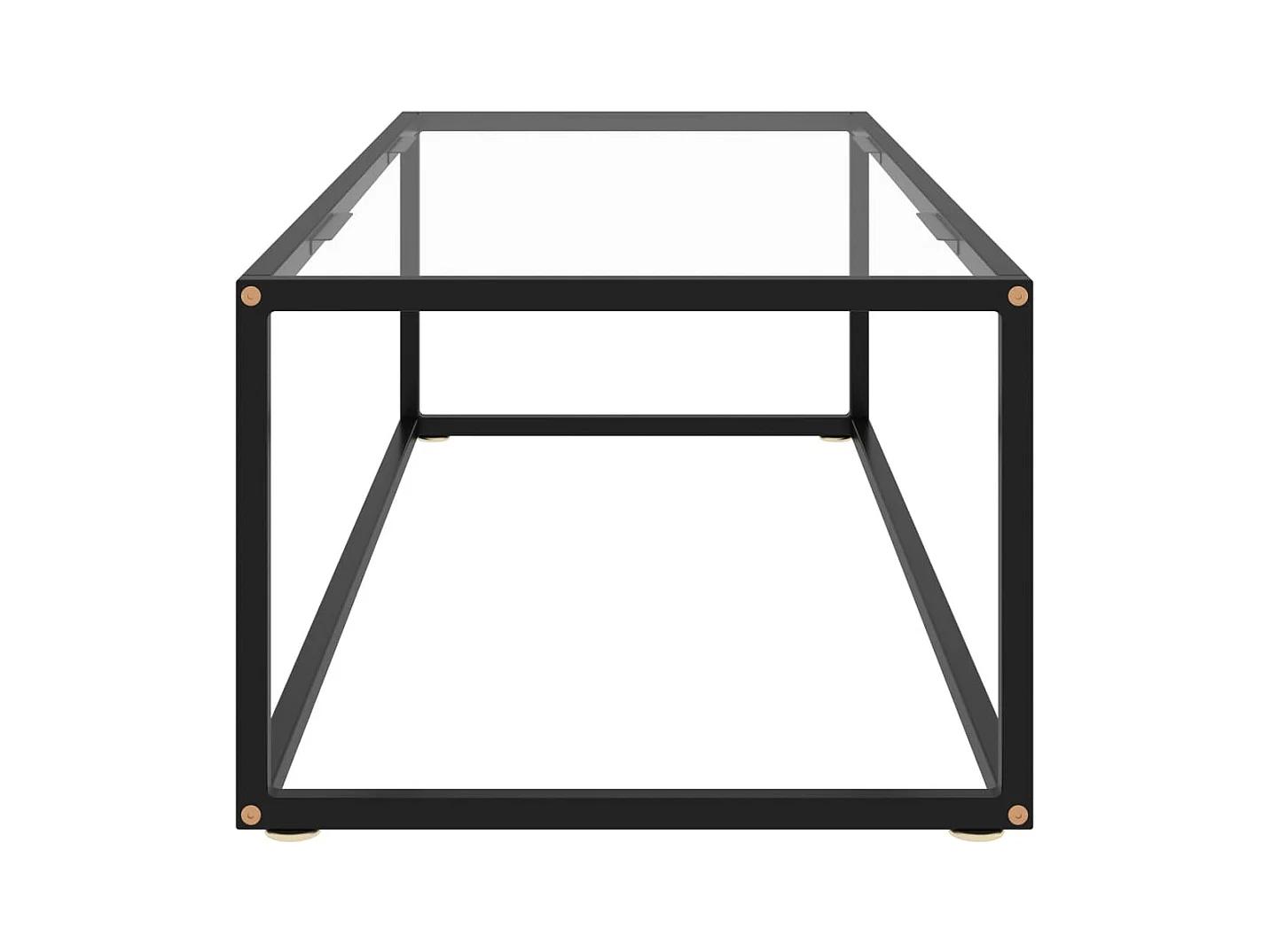 Mesa de centro | Mesa de apoio 120x50x35 cm vidro temperado preto