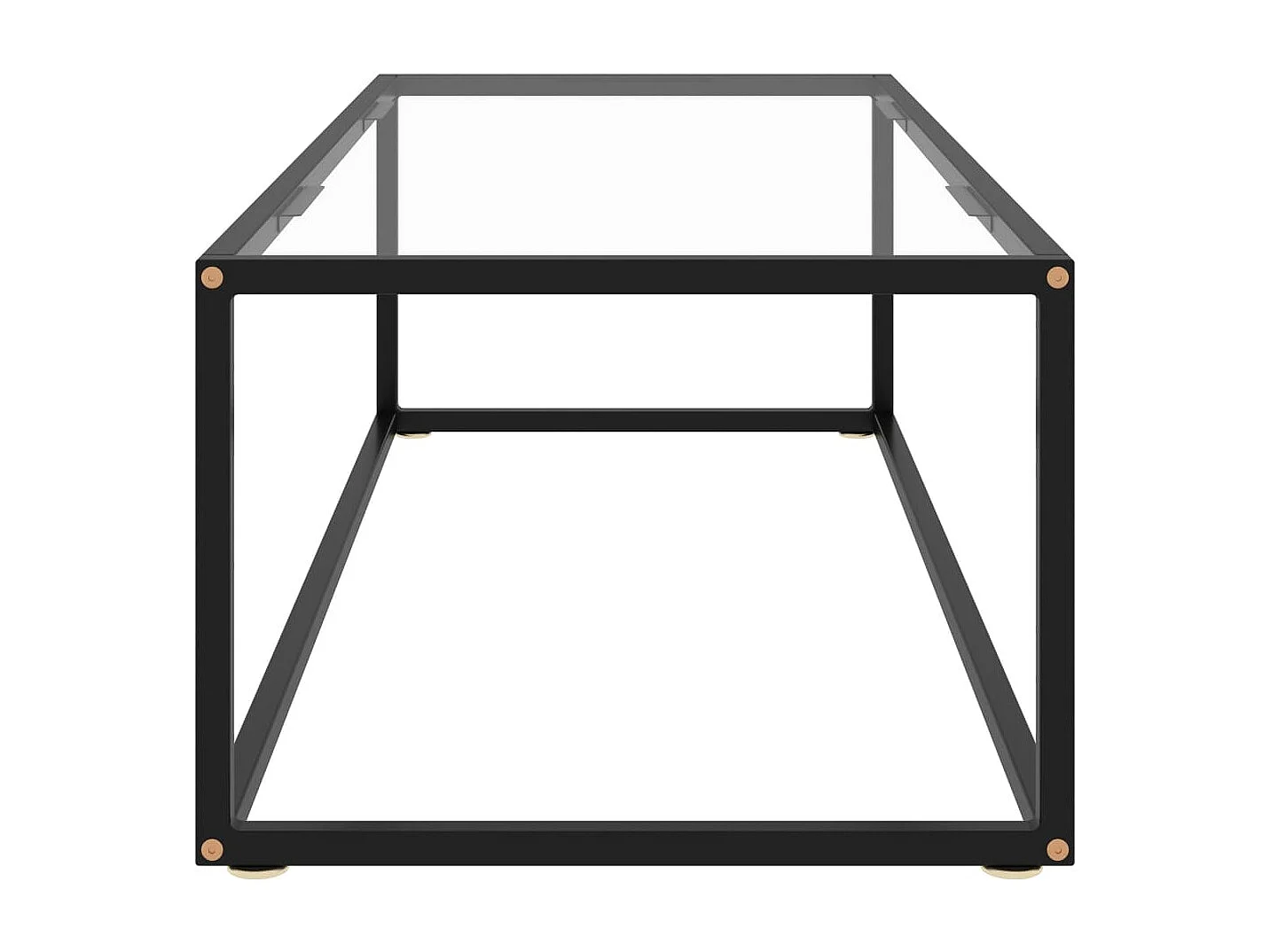 Table basse salon-Table d'appoint Noir avec verre trempé 120x50x35 cm SHL33980