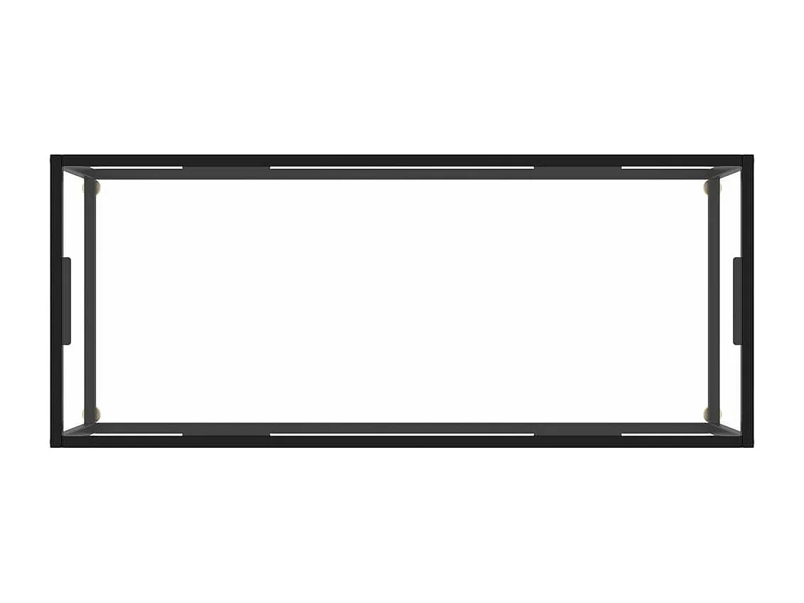 Table basse salon-Table d'appoint Noir avec verre trempé 120x50x35 cm SHL33980