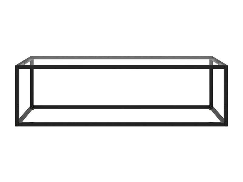 Salontafel | Bijzettafel met gehard glas 120x50x35 cm zwart