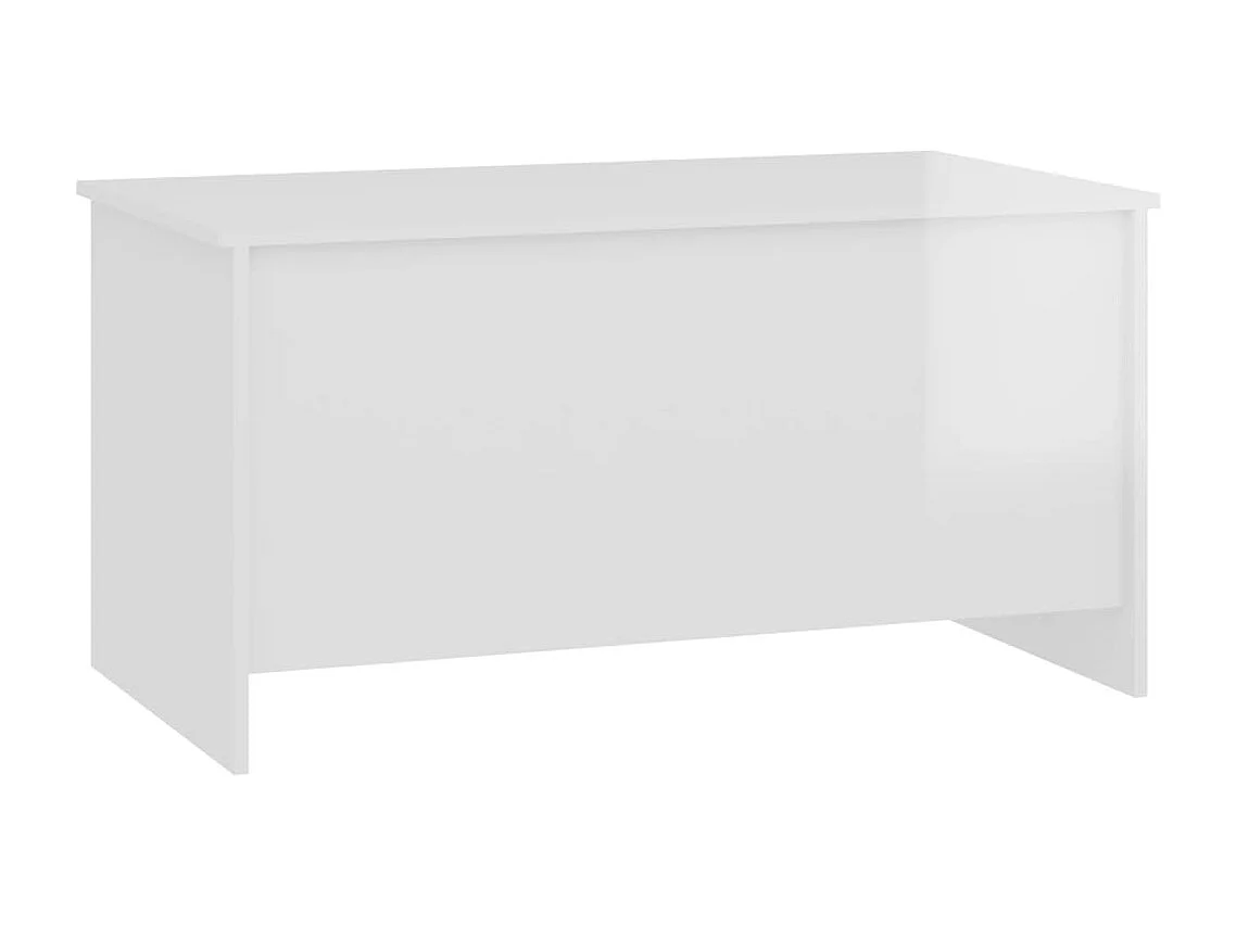 Salontafel | Woonkamertafel | Bijzettafel 102x55,5x52,5 cm bewerkt hout hoogglans wit