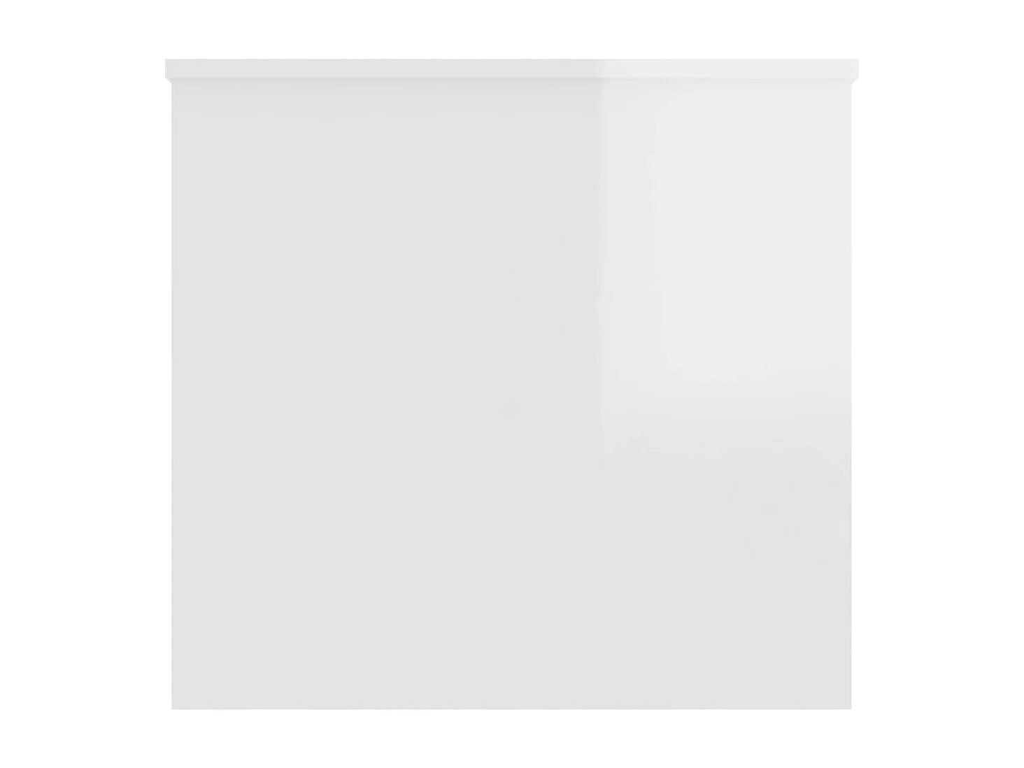 Salontafel | Woonkamertafel | Bijzettafel 102x55,5x52,5 cm bewerkt hout hoogglans wit