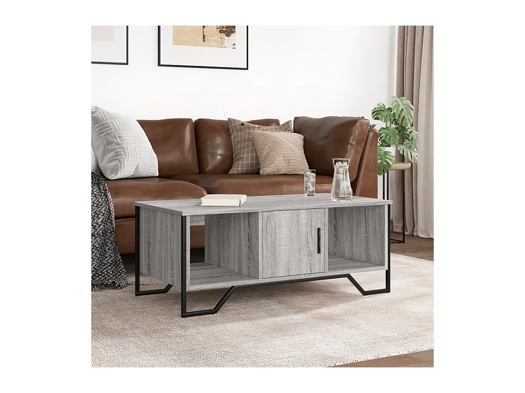 Mesa de centro-Mesa auxiliar madera maciza de pino blanco 100x101x40,5 cm SHL375293