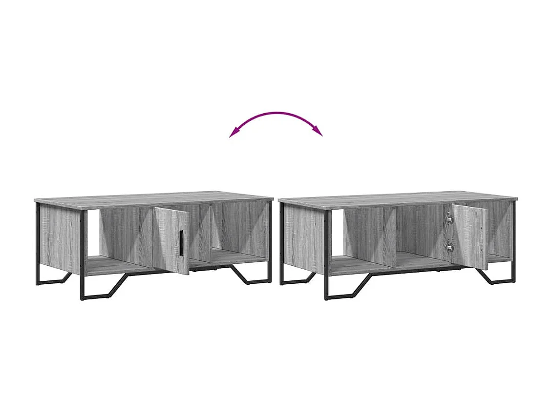 Couchtisch-Wohnzimmertisch-Beistelltische Grau Sonoma 100x51x40 cm Holzwerkstoff SHL99200