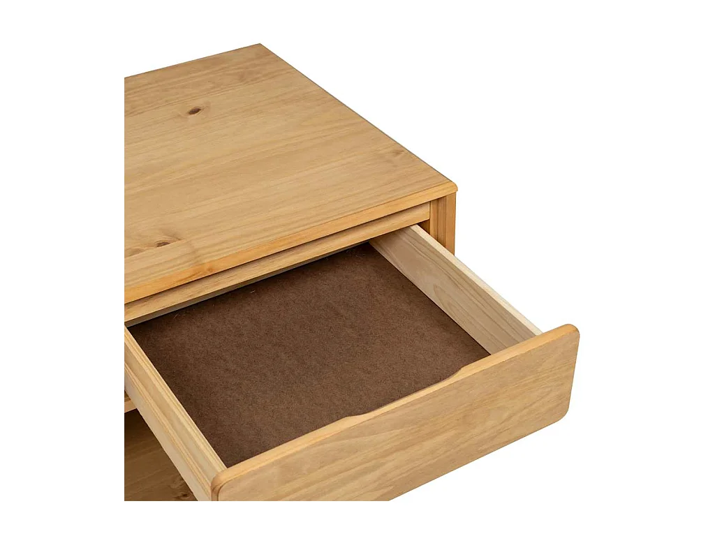 Table basse salon-Table d'appoint Design élégant SAUDA chêne 99x55x45 cm bois de pin massif SHL35366