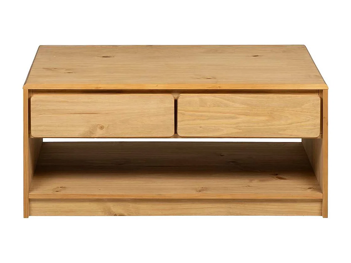 Couchtisch-Sofatisch-Beistelltische SAUDA Eiche-Optik 99x55x45 cm Massivholz Kiefer SHL71919