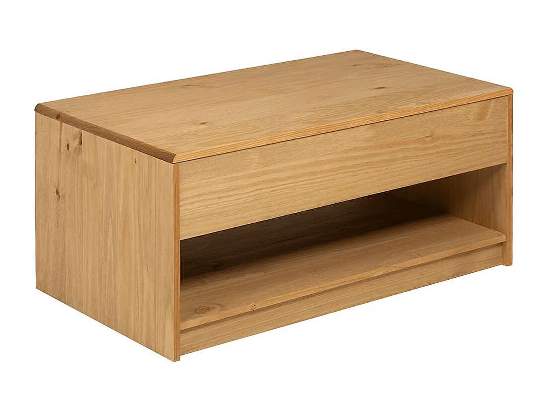 Couchtisch-Sofatisch-Beistelltische SAUDA Eiche-Optik 99x55x45 cm Massivholz Kiefer SHL71919