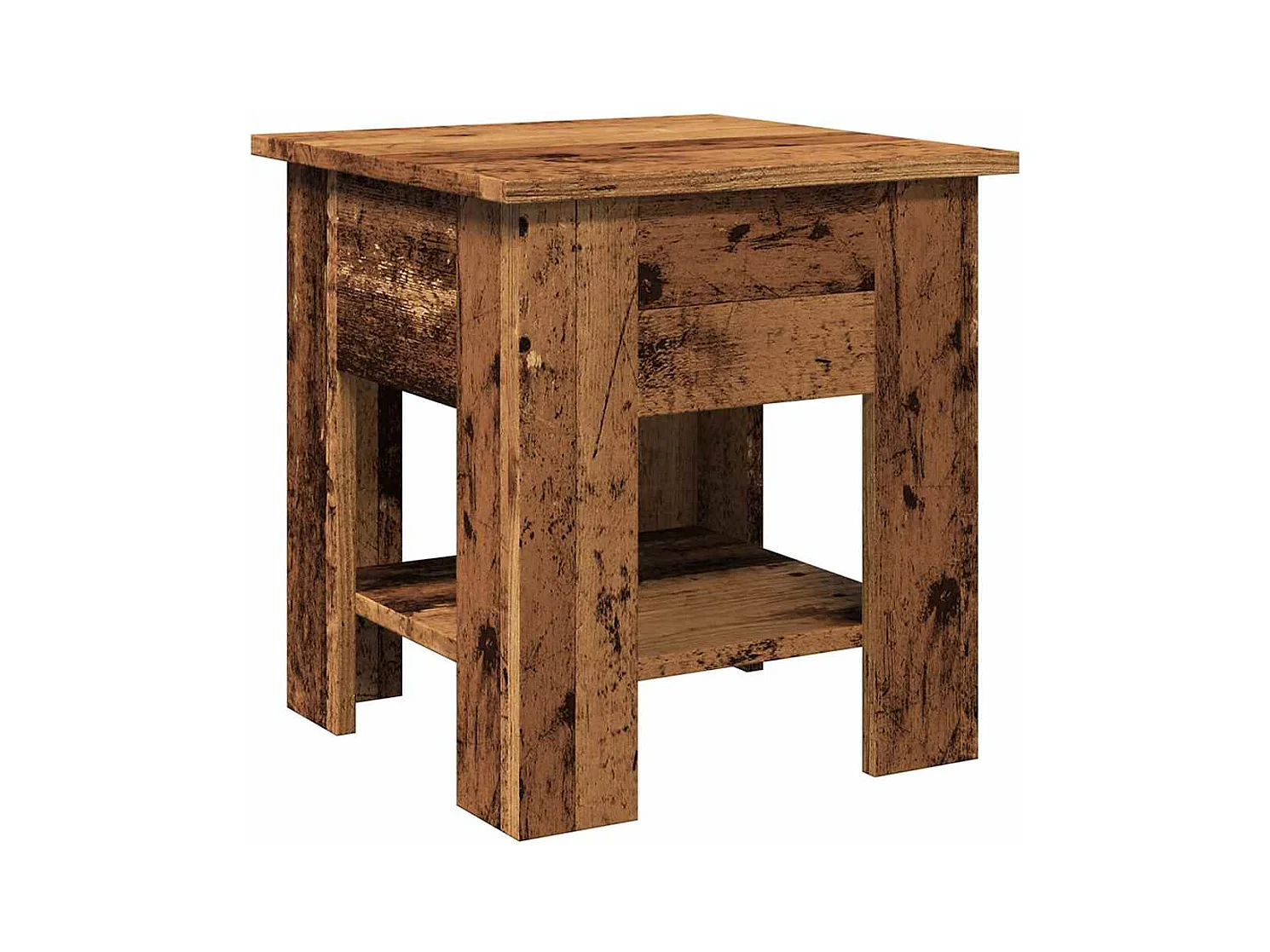 Mesa de centro-Mesa auxiliar plateada acero inoxidable y vidrio templado SHL4948