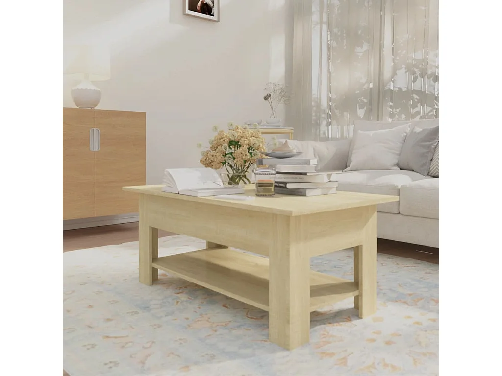 Mesa de centro | Mesa auxiliar de madera maciza de pino gris Ø 45x40 cm SHL4188