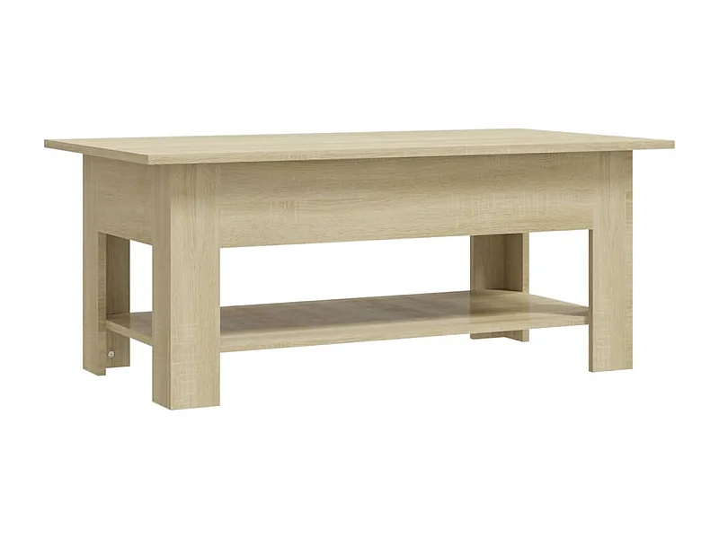 Table basse salon-Table d'appoint chêne sonoma 102x55x42 cm bois d'ingénierie SHL80747